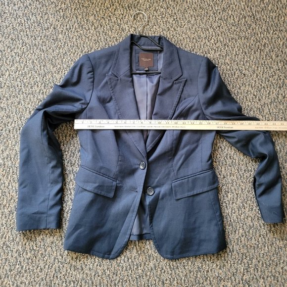 Vintage 90s The Limited Collection Navy Blue Tailored  Suit Jacket Size 6 - Picture 12 of 15